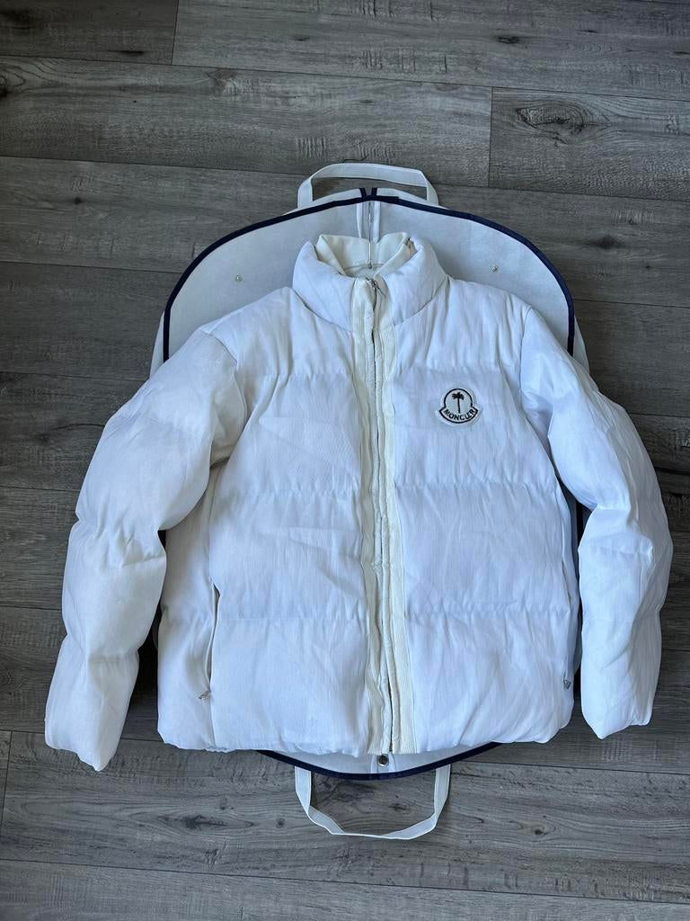 Moncler Palm Angels Jas, Ophalen of Verzenden, Zo goed als nieuw, Maat 56/58 (XL), Wit