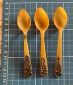 lepeltjes Hoorn 3 stuks met Djokja zilver, Antiek en Kunst, Antiek | Goud en Zilver, Ophalen of Verzenden