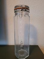 Glazen weckpot tekst spaghetti bewaarpot voorraadpot 8-hoek, Ophalen of Verzenden, Zo goed als nieuw