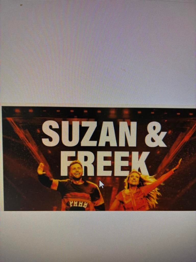 Suzan en Freek 25 mei 8x staanplaatsen Gelredome, 1 speler, Ophalen of Verzenden, Zo goed als nieuw, Vanaf 3 jaar