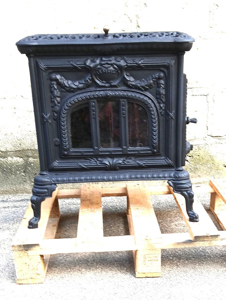 Schitterende Houtkachel (Zijlader) met Raampjes, Gebruikt, Houtkachel, Ophalen of Verzenden, Vrijstaand