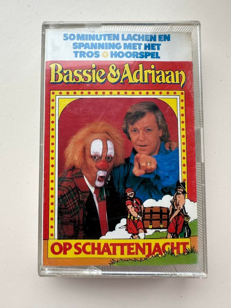 Bassie & Adriaan - Op Schattejacht cassettebandje, Gebruikt, Kinderen en Jeugd, 1 bandje, Ophalen of Verzenden