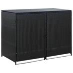 Containerberging dubbel poly rattan zwart GRATIS BEZORGD!, Kunststof, 1 tot 2 meter, Nieuw, Nvt