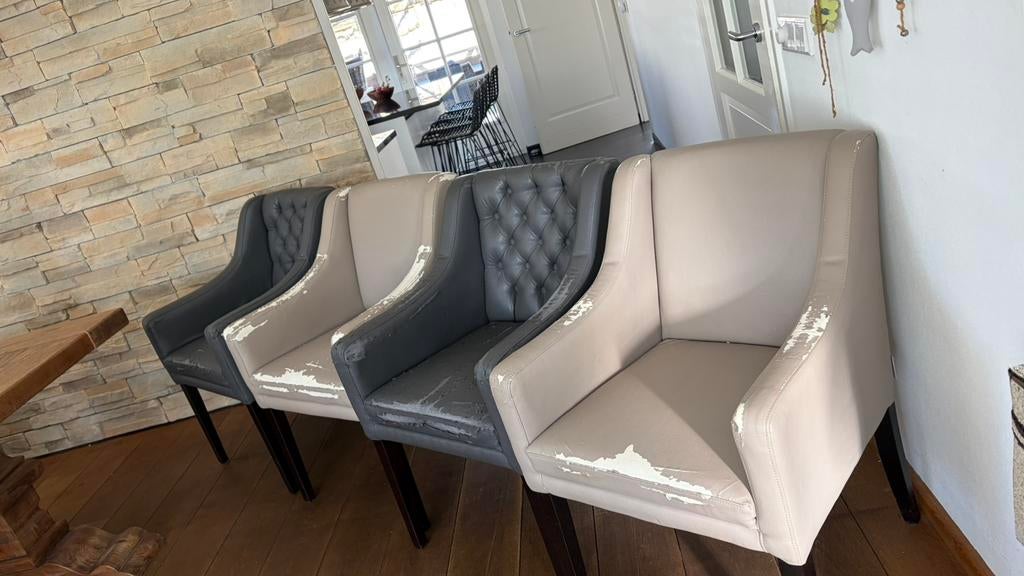 Gratis ophalen! eetkamer stoelen (bocx interieurs), Ophalen, Gebruikt, Kunststof
