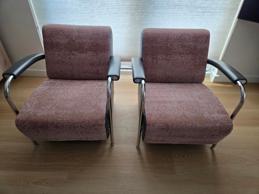 2 Leolux Scylla fauteuils - Design klassiekers, Huis en Inrichting, Ophalen, Gebruikt, 75 tot 100 cm, 50 tot 75 cm