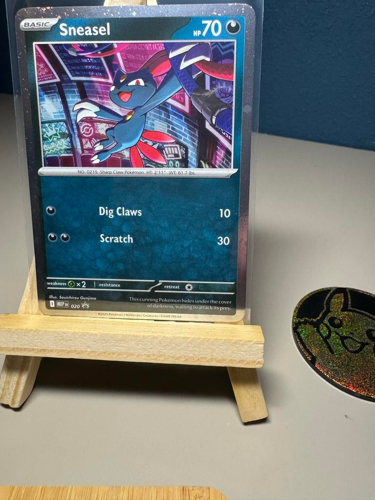 Pokémon Kaart: Sneasel - 020 - Promo, Ophalen of Verzenden, Zo goed als nieuw, Losse kaart