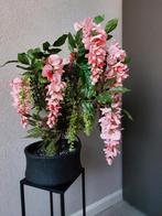 Prachtig kunstbloemstuk in stenen bloempot, Ophalen of Verzenden, Nieuw, Binnen