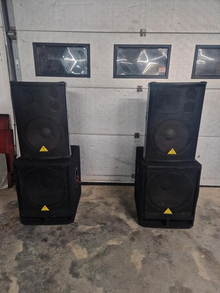 Behringer PA set met DAP versterkers, Audio, Tv en Foto, Luidsprekers, Overige typen, 120 watt of meer, Overige merken, Ophalen of Verzenden
