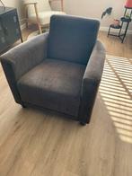 Twee bruine fauteuils, Ophalen, Gebruikt, 75 tot 100 cm, 50 tot 75 cm