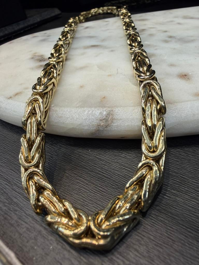 Prachtige 14k koningsketting, Sieraden, Tassen en Uiterlijk, Kettingen, Ophalen of Verzenden, Nieuw, Goud