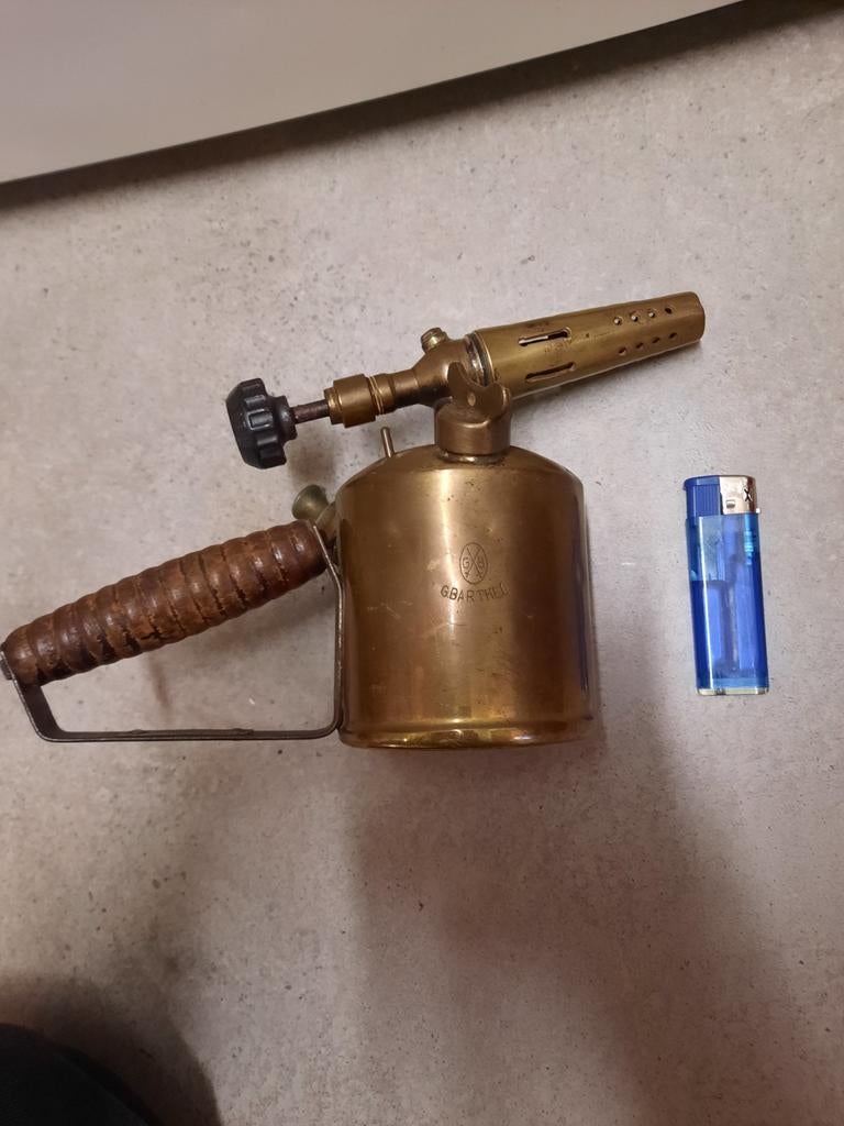 Benzinebrander  benzine brander G BARHTEL, Antiek en Kunst, Ophalen of Verzenden