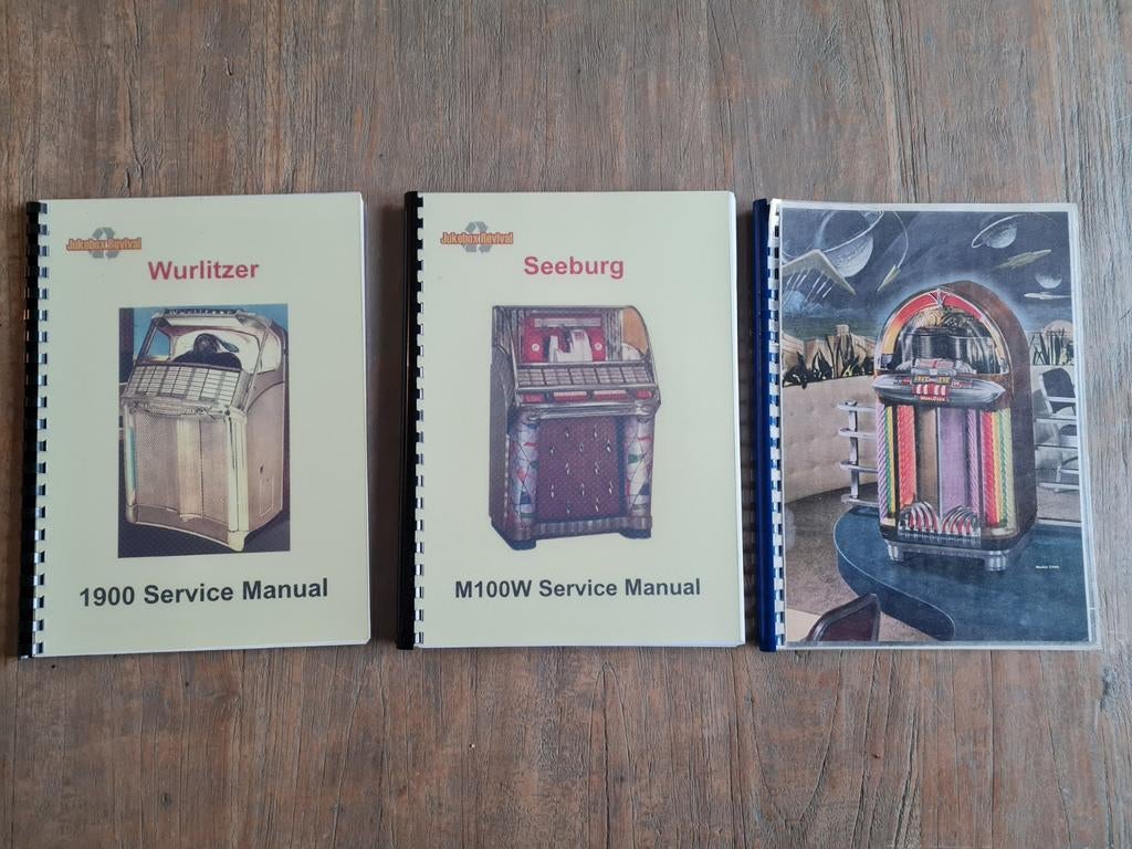 Jukebox manuals 3 stuks, Verzamelen, Automaten | Jukeboxen, Ophalen of Verzenden, Zo goed als nieuw, 1950 tot 1960, Wurlitzer