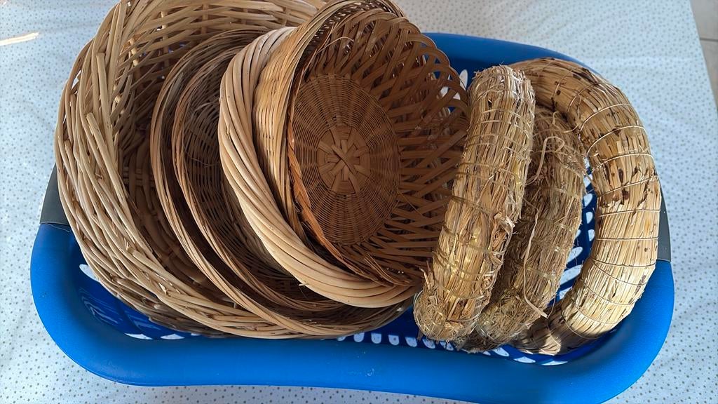 Partij rieten manden, Ophalen, Overige materialen, Gebruikt, Minder dan 30 cm