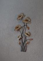 Wanddecoratie glas bloemen, Ophalen, Gebruikt