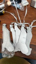 Laatste kans! 8x zilveren kerstklok papier, Ophalen of Verzenden, Zo goed als nieuw