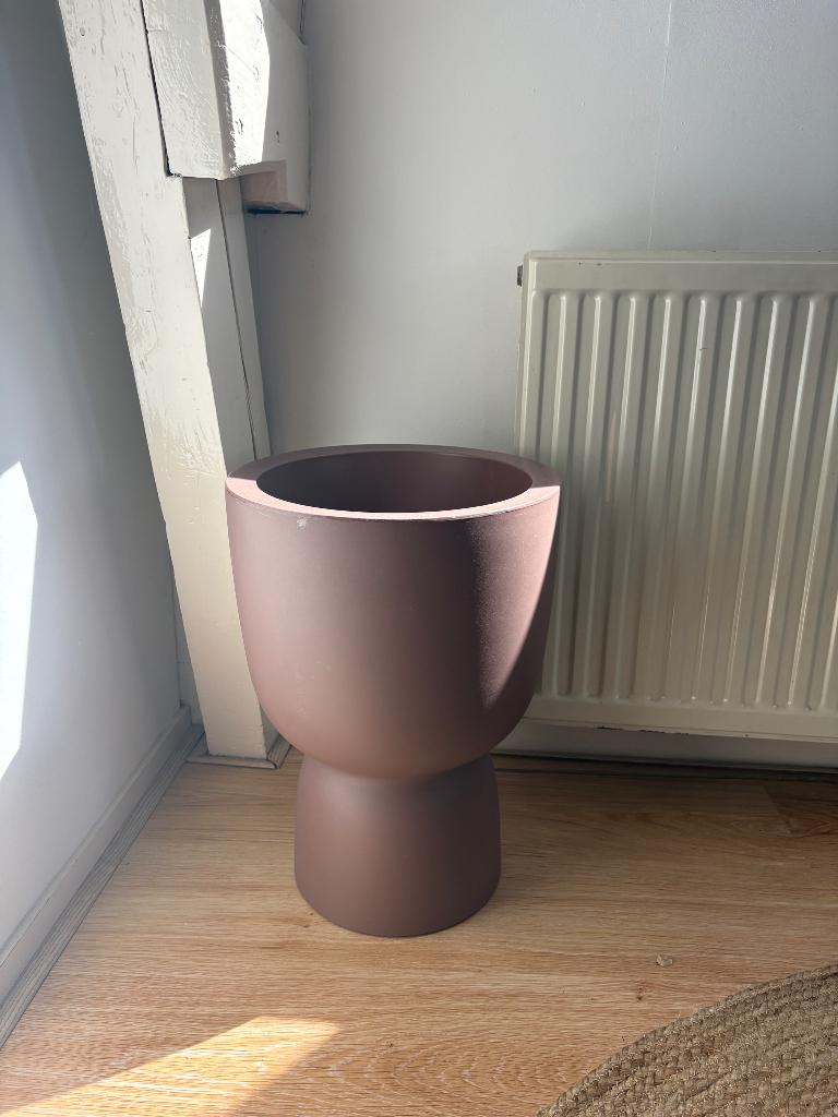 Plantenpot, Tuin en Terras, Bloempotten, Kunststof, Rond, Zo goed als nieuw, Balkon