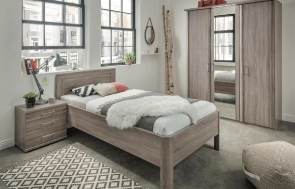 Bed (90x200) met onderbed, Huis en Inrichting, Slaapkamer | Bedden, Zo goed als nieuw, Eenpersoons, 90 cm, Hout, Ophalen