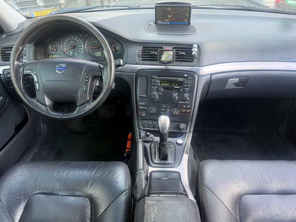 Volvo S80 2.5T LPG G3 | AUTOMAAT | LEDER | CRUISE | NAVI | N, Auto's, Zwart, 2521 cc, Bedrijf, Euro 4