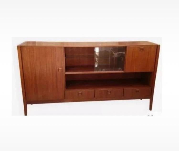 Jaren ‘60/‘70 kast van palissander. MOET WEG!, Ophalen, 100 tot 150 cm, Zo goed als nieuw, Met deur(en)