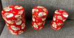 3 Kerst blikken met Kerstmannen (passen in elkaar), Ophalen of Verzenden, Gebruikt