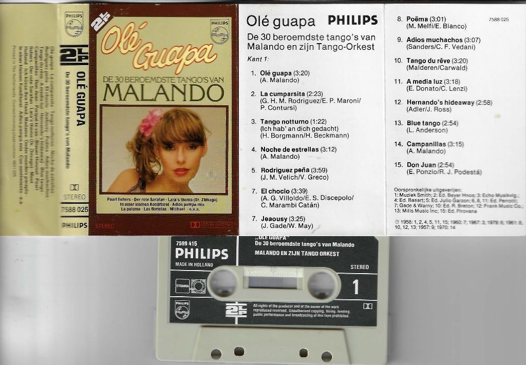 MC Olé Guapa - 30 Tango's van Malando, Verzenden, Klassiek, 1 bandje, Zo goed als nieuw