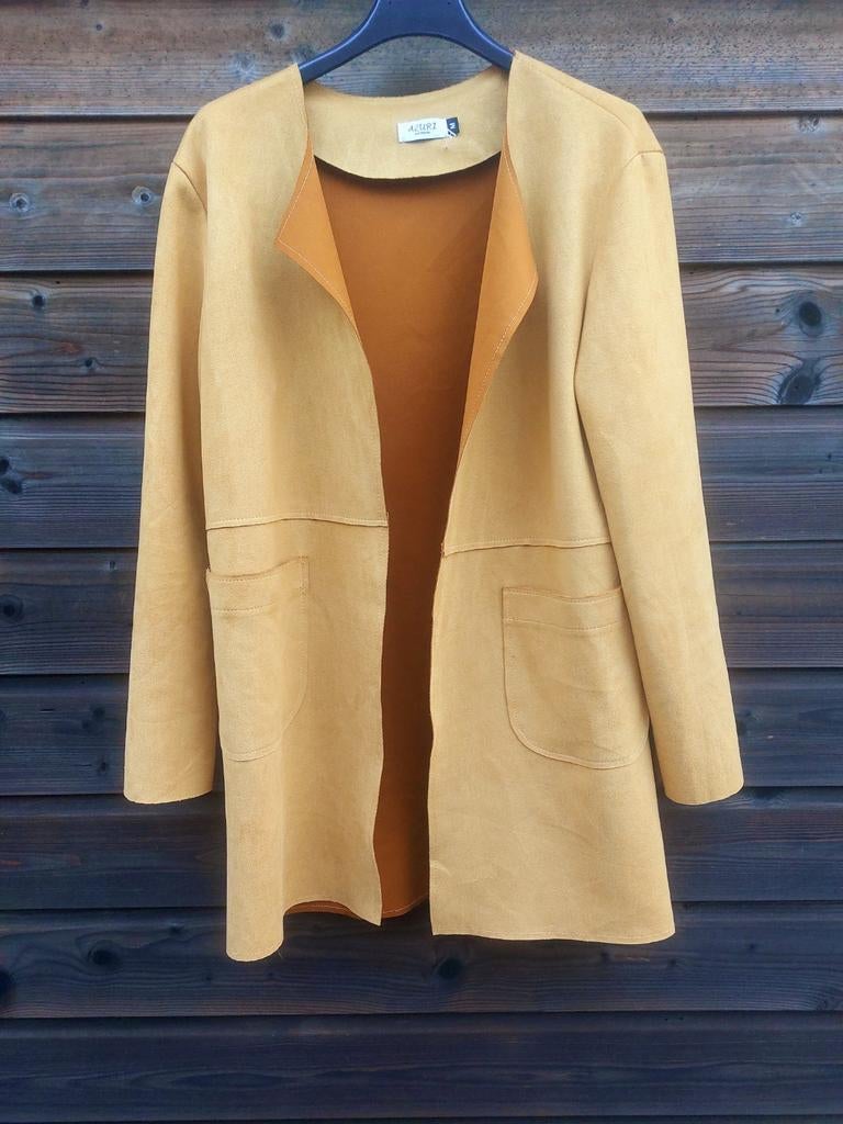Kunst suède jasje blazer Azuri woman maat M/38, Ophalen of Verzenden, Zo goed als nieuw, Maat 38/40 (M)