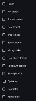 Plantjes voor de kas of moestuin, Ophalen