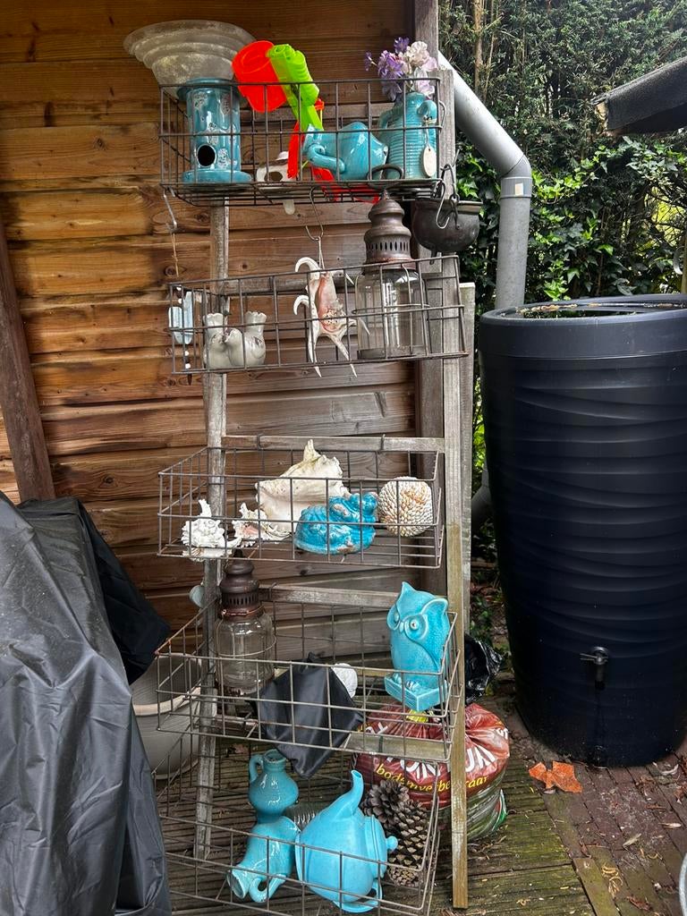 Brocante rek met manden, Ophalen, Gebruikt