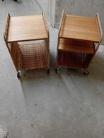 Ikea Rotan bijzettafel/nachtkastje op wieltjes, Ophalen, Zo goed als nieuw, Minder dan 45 cm, Minder dan 55 cm