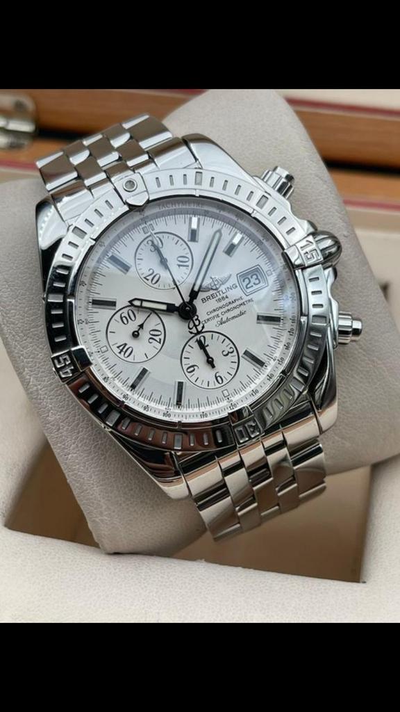 Breitling Chronomat Evolution 44mm  - Zo goed als nieuw, Sieraden, Tassen en Uiterlijk, Horloges | Dames, Ophalen of Verzenden