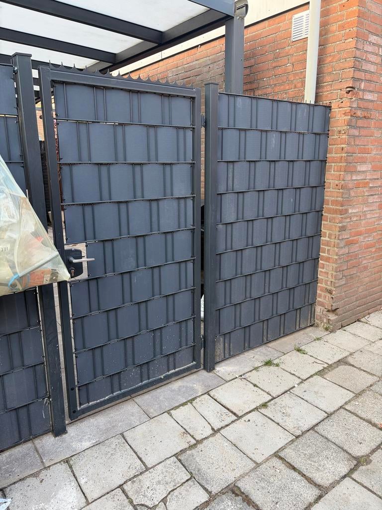 Schutting met poort 3,6M, Ophalen, 3 tot 6 meter, IJzer, 1 tot 2 meter