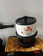 Fondueset Wildflowers, Ophalen of Verzenden, Gebruikt, Gietijzer, Koekenpan of Braadpan