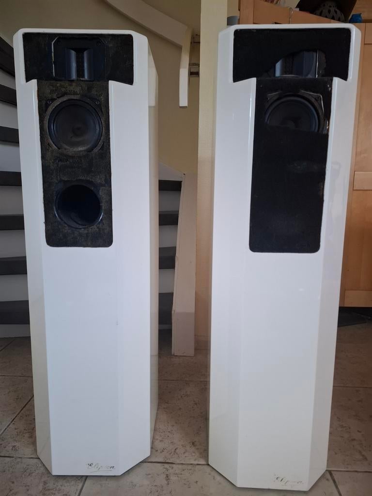 Elipson luidsprekers - Opknapper, Audio, Tv en Foto, Luidsprekers, Ophalen, Niet werkend, Front, Rear of Stereo speakers, Overige merken