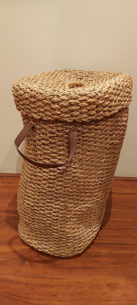 Grote opbergmand van zeegras (ludieke prijs!), Huis en Inrichting, Woonaccessoires | Schalen en Manden, Zo goed als nieuw, Mand