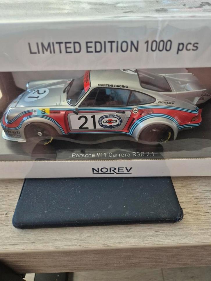193 porsche 911 carrera RSR 2.1 #21 1/18 norev, Hobby en Vrije tijd, Modelauto's | 1:18, Zo goed als nieuw, Norev, Ophalen of Verzenden