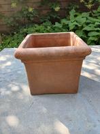TERRA COTTA VIERKANTEN BLOEMPOT/BAK, Tuin en Terras, Bloembakken en Plantenbakken, Ophalen, Steen, Minder dan 30 cm, Minder dan 60 cm