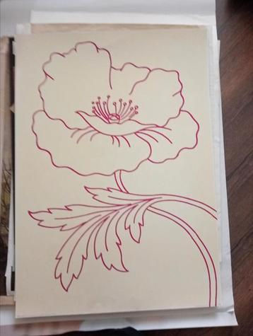 Grote prent met een Bloem  beschikbaar voor biedingen