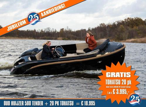 Oudhuijzer 580 Tender JUBILEUM nu met GRATIS Tohatsu 20 pk, Watersport en Boten, Sloepen, Nieuw, 3 tot 6 meter, Overige brandstoffen