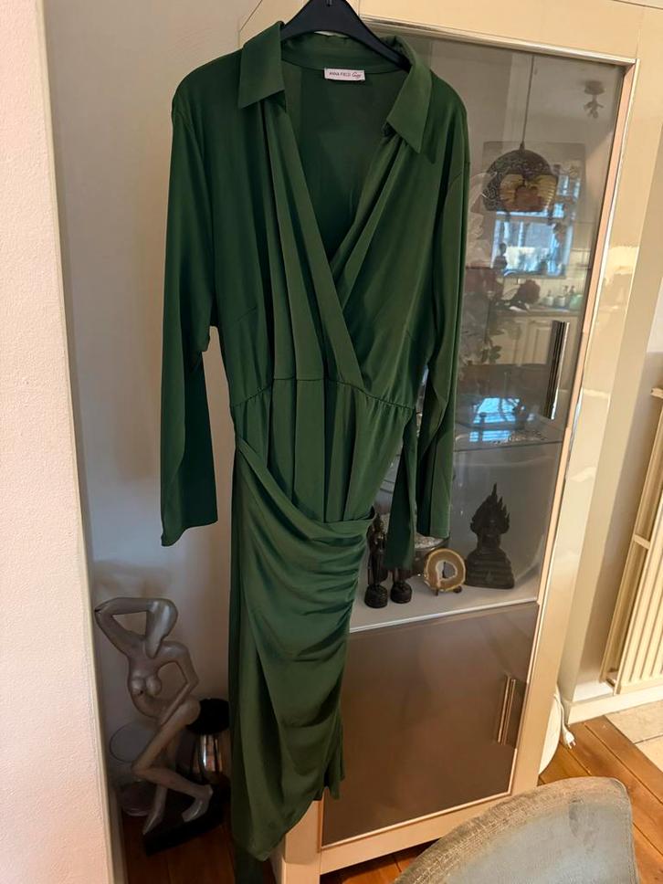 Anna Field Curvy Jurk Maat 50 groen, Kleding | Dames, Grote Maten, Zo goed als nieuw, Jurk, Groen, Ophalen of Verzenden