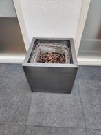 Grote roerstvrij stalen planten bak 50x50 cm, Tuin en Terras, Bloembakken en Plantenbakken, Ophalen, Zo goed als nieuw, Metaal