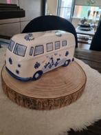 Volkswagen t1 bus spaarpot delftsblauw holland, Ophalen, Steen, Aardewerk of Keramiek, Vervoermiddel
