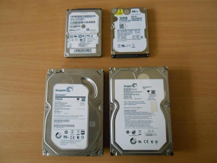 Diverse harde schijven (lees omschrijving aub), Computers en Software, Harde schijven, Desktop, Intern, HDD, SATA, Ophalen