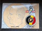 1990 België - 10 ECU - gold goud & silver proof in blister, Ophalen of Verzenden, Goud