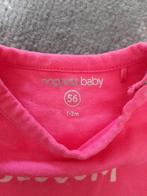 Fel roze Blooom tshirt maat 56, Kinderen en Baby's, Babykleding | Maat 56, Meisje, Shirtje of Longsleeve, Noppies, Ophalen of Verzenden