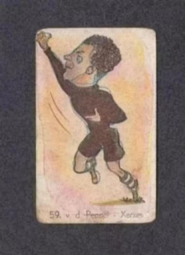 Voetbalplaatje Van de Peppel Xerxes Rotterdam 1949., Ophalen of Verzenden, Gebruikt