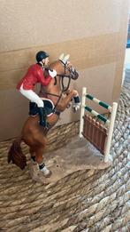 Schleich springpaard met ruiter op standaard, Ophalen, Zo goed als nieuw, Paard, Beeldje of Figuurtje