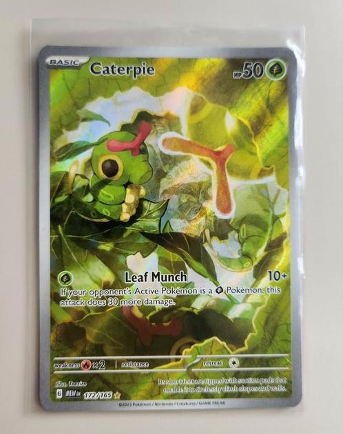 Caterpie 172 Pokemon 151 NM, Hobby en Vrije tijd, Verzamelkaartspellen | Pokémon, Nieuw, Losse kaart, Foil, Ophalen of Verzenden