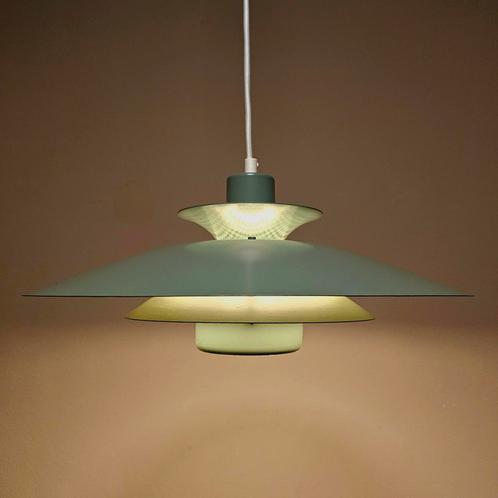 Vintage Deens design Jeka Hanglamp Schalenlamp Groen, Huis en Inrichting, Lampen | Hanglampen, Zo goed als nieuw, Minder dan 50 cm
