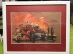 Schilderij Brandweerauto, Ophalen of Verzenden