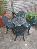 Bistro set gietijzer, Tuin en Terras, Tuinsets en Loungesets, Ophalen, Gebruikt, Tuinset, Overige materialen